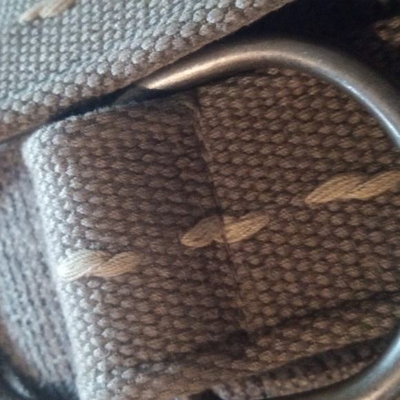 Military Style Adjustable Versatile Belt! Light Green W/Oversized Tan Stitching - Picture 11 of 11